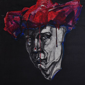 Painting titled "natali" by Bubon, Original Artwork, Ink