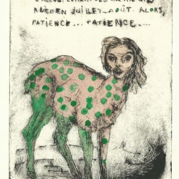 Dessin intitulée "Chevreuil 3." par Frhégo, Œuvre d'art originale