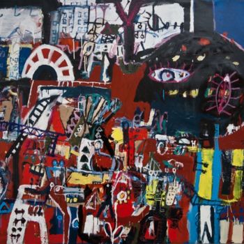 Painting titled "incubator" by Tuul, Original Artwork, Oil
