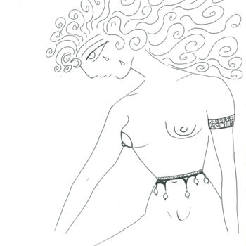 Disegno intitolato "THE PEARL BELT" da Toni Barca, Opera d'arte originale