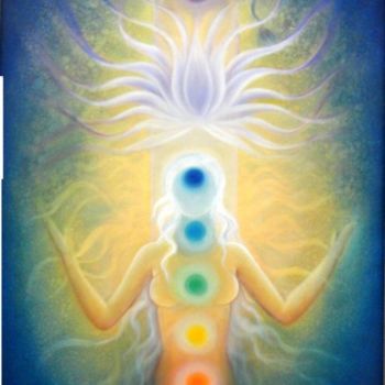 Painting titled "ENLIGHTENMENT--" by Suddha Sama, Original Artwork, Oil
