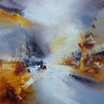 Peinture intitulée "La descente du Nil" par Christelle Veron Cherbonnier, Œuvre d'art originale