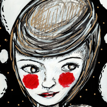 Dessin intitulée "Japan colors" par Karine Garelli (Reds Robin), Œuvre d'art originale, Autre