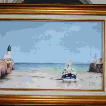 Painting titled "LE TREPORT" by Bernard Halm, Original Artwork