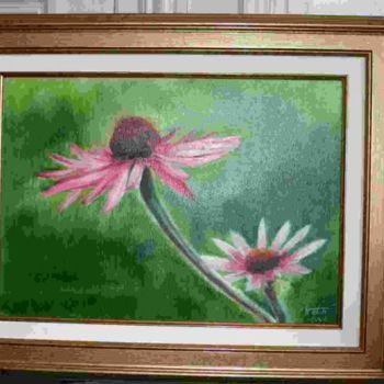 Painting titled "MARGUERITES" by Bernard Halm, Original Artwork