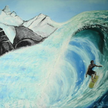 Painting titled "Frisson" by Daniel Nobécourt, Original Artwork, Oil