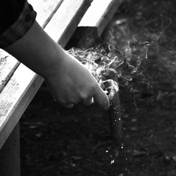 Photography titled "smokyhand" by Bubon, Original Artwork