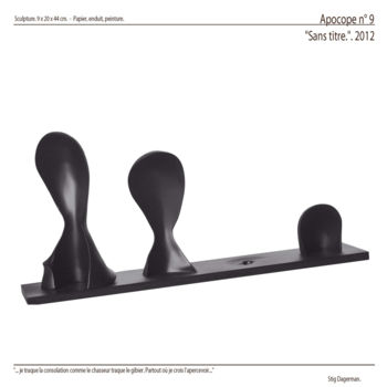 Scultura intitolato "Apocope n°9" da Eric Margery, Opera d'arte originale, Carta