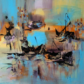 Peinture intitulée "Galice" par Muriel Cayet, Œuvre d'art originale