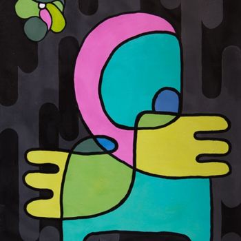 Peinture intitulée "Repli" par Antony Squizzato, Œuvre d'art originale
