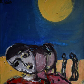 Pittura intitolato "Migration II" da Roman Lasa, Opera d'arte originale, Olio