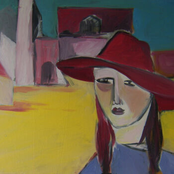 Painting titled "THE SQUARE" by Roman Lasa, Original Artwork