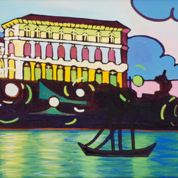 Painting titled "Palais du Pharo" by Gwendoline Pieters, Original Artwork, Oil