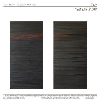 Pittura intitolato "Trace - " Part 1 et…" da Eric Margery, Opera d'arte originale, Altro