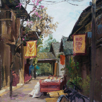 Ζωγραφική με τίτλο "gouache painting pr…" από Tao Jia, Αυθεντικά έργα τέχνης