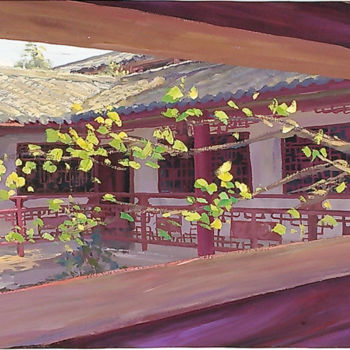 Schilderij getiteld "gouache painting pr…" door Tao Jia, Origineel Kunstwerk