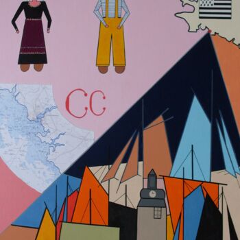 Peinture intitulée "Fête des Filets ble…" par Nyls  Eliot, Œuvre d'art originale, Acrylique