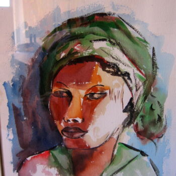 Peinture intitulée "Jeune-senegalaise.j…" par Jacky Dumergue, Œuvre d'art originale, Aquarelle