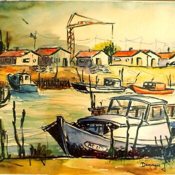 Peinture intitulée "croquis-aquar-la-te…" par Jacky Dumergue, Œuvre d'art originale, Aquarelle