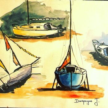 Peinture intitulée "croquis-aquar-batea…" par Jacky Dumergue, Œuvre d'art originale