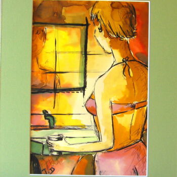 Peinture intitulée "croquis-aquarelle-l…" par Jacky Dumergue, Œuvre d'art originale