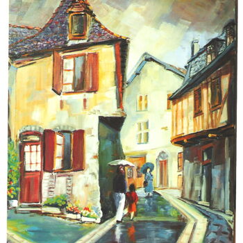Peinture intitulée "Salies-de-bearn.jpg" par Jacky Dumergue, Œuvre d'art originale