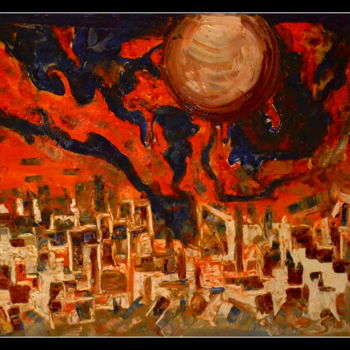 Pittura intitolato "HUMAN MADE FUTURE" da Yes, Opera d'arte originale, Olio