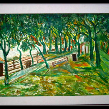 Painting titled "U.S.LANDSCAPE-3" by Anandswaroop Manchiraju, Original Artwork, Acrylic