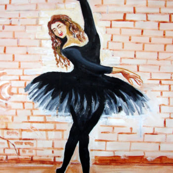 绘画 标题为“U.S BALLET DANCE-13” 由Anandswaroop Manchiraju, 原创艺术品, 油