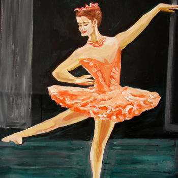 Ζωγραφική με τίτλο "U.S BALLET DANCE-17" από Anandswaroop Manchiraju, Αυθεντικά έργα τέχνης, Λάδι