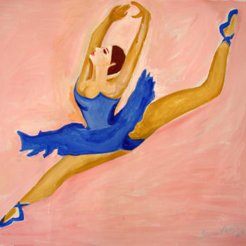 Pittura intitolato "U.S BALLET DANCE-18" da Anandswaroop Manchiraju, Opera d'arte originale, Olio
