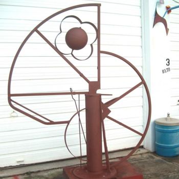 Sculpture titled "Chambered Nautilus" by Richard Beaulieu, Original Artwork, Metals