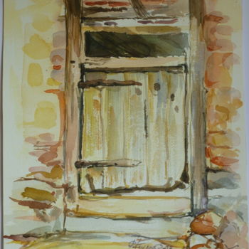 Peinture intitulée "Porte au Sougey (Fe…" par Pierre Feyeux, Œuvre d'art originale, Huile
