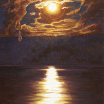 Peinture intitulée "tears-from-the-moon…" par Georgij Inesin (Georgy Ineshin Georgij Inesin), Œuvre d'art originale