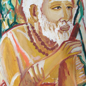 绘画 标题为“SAINT-7 JAINDRA SAR…” 由Anandswaroop Manchiraju, 原创艺术品, 油