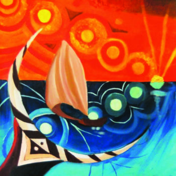 Painting titled "Voyage à Mada" by Jez Bb, Original Artwork, Oil