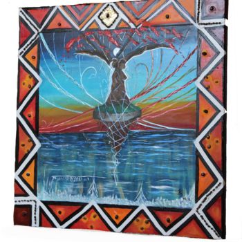 Painting titled "Le flamboyant" by Jez Bb, Original Artwork, Oil