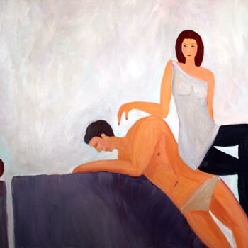 Painting titled "Yin&Yang" by Janna Shulrufer, Original Artwork, Oil