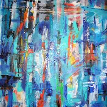 Painting titled "PENSEE POUR VERA" by Christberg, Original Artwork, Oil