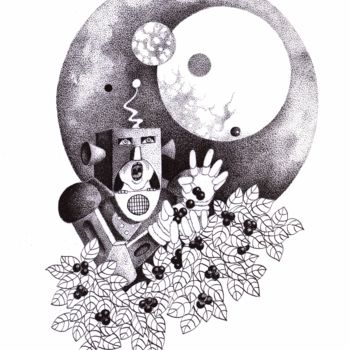 图画 标题为“Roboterplanet” 由Picturewall, 原创艺术品, 其他