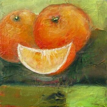 Painting titled "Smile" by Maryline Mercier, Original Artwork, Oil