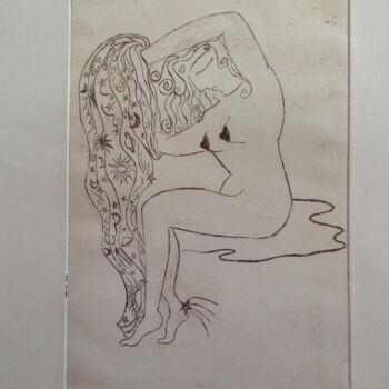 Disegno intitolato "THE ETERNAL QUESTION" da Toni Barca, Opera d'arte originale