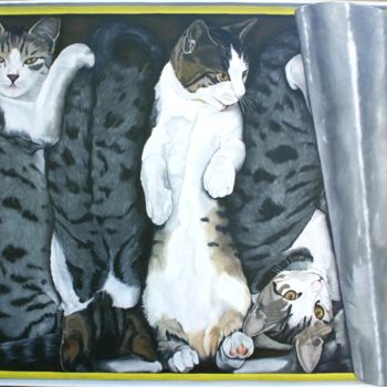 Peinture intitulée "Rêve de sardine" par Elisabeth Begot, Œuvre d'art originale