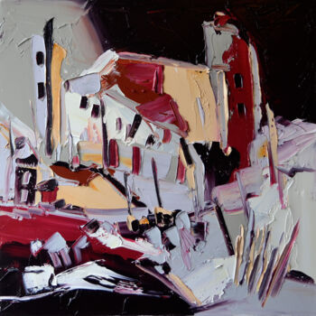 Schilderij getiteld "L'expérience du pay…" door Muriel Cayet, Origineel Kunstwerk