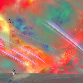Digitale Kunst mit dem Titel "La terre accueillit…" von Max Parisot Du Lyaumont, Original-Kunstwerk, Fotomontage