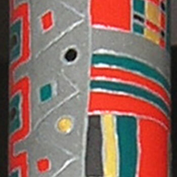 Peinture intitulée "Tube" par Laure Feyen, Œuvre d'art originale, Huile