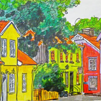 Malerei mit dem Titel "Uppsala" von Barbara Tabachnick, Original-Kunstwerk, Acryl