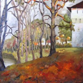 Pintura intitulada "Свято-Пафнутьев мон…" por Nina Silaeva, Obras de arte originais, Óleo