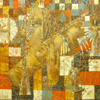 Painting titled "Шахматная партия" by Victor Anufriev, Original Artwork