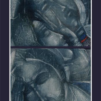 Painting titled "A burden-miniature…" by Slav Krivoshiev, Original Artwork
